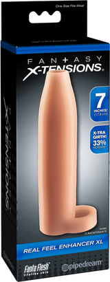 Fantasy X-tensions Real Feel Enhancer XL – 7 Inch Erection Enhancer > Sex Toys For Men > Penis Sleeves - Tophatter Daily Deals
