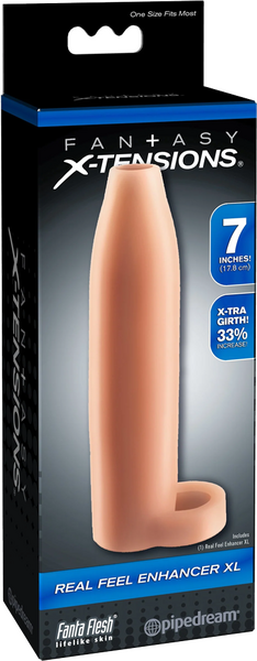 Fantasy X-tensions Real Feel Enhancer XL – 7 Inch Erection Enhancer > Sex Toys For Men > Penis Sleeves - Tophatter Daily Deals