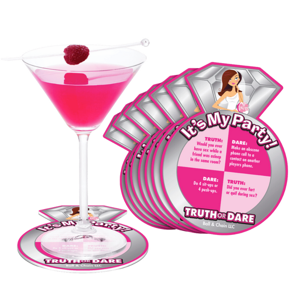 Bride to Be - Truth or Dare Game Coasters Set > Novelties > Bachelor & Bachelorette Items - Tophatter Daily Deals