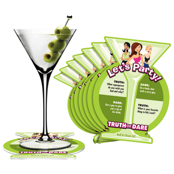 Truth or Dare Party Coasters – Party Game Accessories > Novelties > Party Supplies - Tophatter Daily Deals