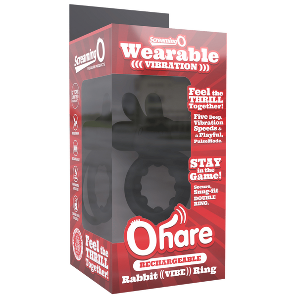 Ohare (Black | Blue | Green) – Rechargeable Silicone Rabbit Vibrating Cock Ring > Cock Ring > Vibrating - Tophatter Daily Deals