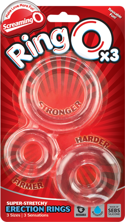 Ringo X3 Cock Rings Mixed Pack - Clear > Cock Ring > Sets - Tophatter Daily Deals