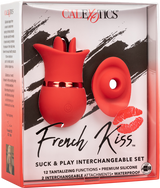 French Kiss Suck & Play Interchangeable Set – 12 Function Vibration and Suction Toy > Vibrators > Ladies > Clitoral Vibrators and Stimulators - Tophatter Daily Deals