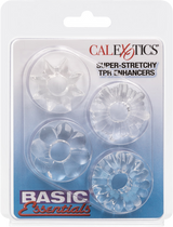 Basic Essentials Super Stretchy TPR Enhancer Sleeves – Set of Four Sleeve Enhancers > Cock Ring > Sets - Tophatter Daily Deals