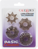 Basic Essentials Super Stretchy TPR Enhancer Sleeves – Set of Four Sleeve Enhancers > Cock Ring > Sets - Tophatter Daily Deals