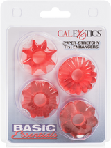 Basic Essentials Super Stretchy TPR Enhancer Sleeves – Set of Four Sleeve Enhancers > Cock Ring > Sets - Tophatter Daily Deals