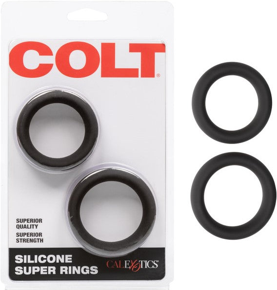 Colt Silicone Super Rings – Durable Stretchy Erection Enhancers Set of Two Rings > Cock Ring > Sets - Tophatter Daily Deals