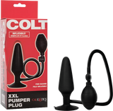 Colt XXL Pumper Plug Black Silicone Inflatable Anal Plug with Squeeze Bulb and Quick Release Valve > Anal Range > Tunnel and Stretchers - Tophatter Daily Deals