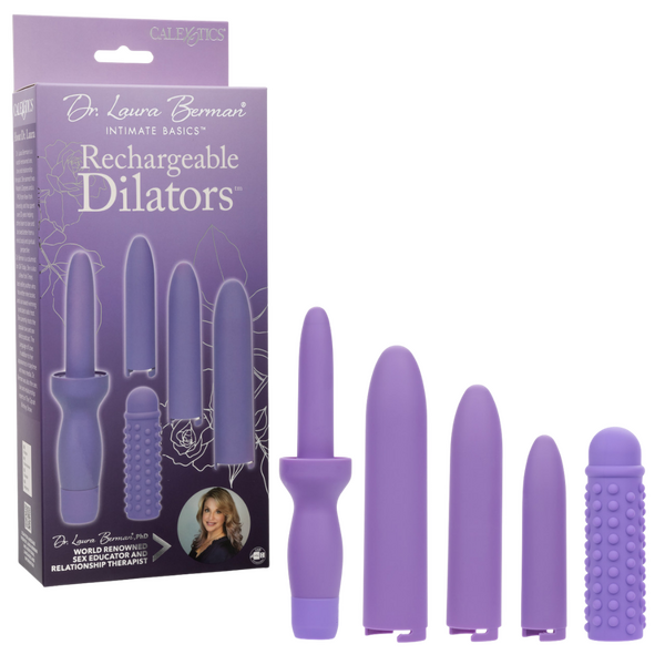 Dr. Laura Berman Dilators Set with Four Locking Sizes and Premium Silicone Textured Sleeve in Purple > Sex Toys > Dilators - Tophatter Daily Deals