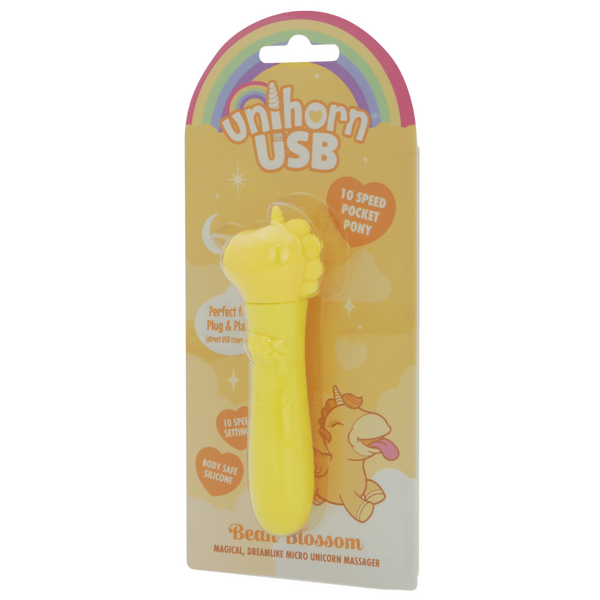 Unihorn USB Bullet (Bean Blossom Yellow) – Rechargeable 10-Speed Silicone Vibrator > Vibrators > Ladies > Clitoral Vibrators and Stimulators - Tophatter Daily Deals