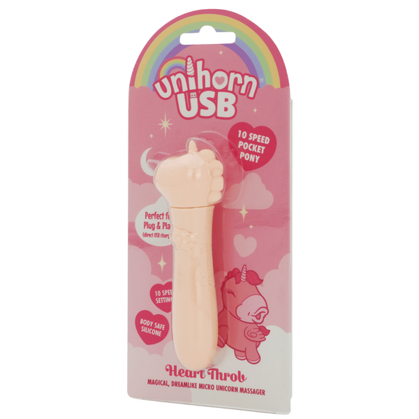 Unihorn Heart Throb (Pink) – Compact USB Rechargeable Bullet Vibrator with 10 Speeds > Sex Toys For Ladies > Clitoral Vibrators and Stimulators - Tophatter Daily Deals
