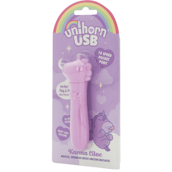 Unihorn Karma Lilac – USB Rechargeable Silicone Bullet Vibrator with 10 Speeds > Vibrators > Ladies > Clitoral Vibrators and Stimulators - Tophatter Daily Deals