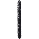 Double Header 18 Inch Veined Dong Black – Large Double-Ended Dong > Dildos > Double Dildos - Tophatter Daily Deals
