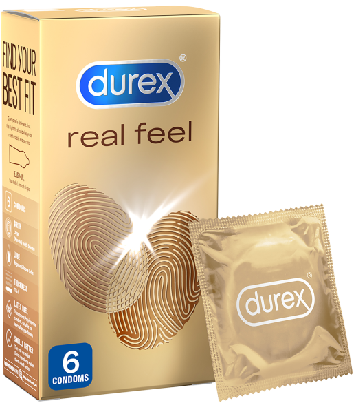 Durex RealFeel – Non-Latex Condoms 56mm Natural Skin Feeling 6 Pack > Essentials > Condoms - Tophatter Daily Deals