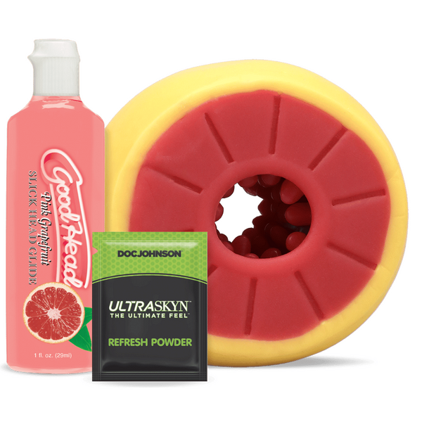 Goodhead Grapefruit Blowjob Set With Glide Sleeve > Lube > Oral Gels & Sprays - Tophatter Daily Deals