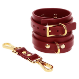 TABOOM D-Ring Collar and Wrist Cuffs Set – Fashion Accessory and BDSM Restraint > Bondage Gear > Restraints - Tophatter Daily Deals