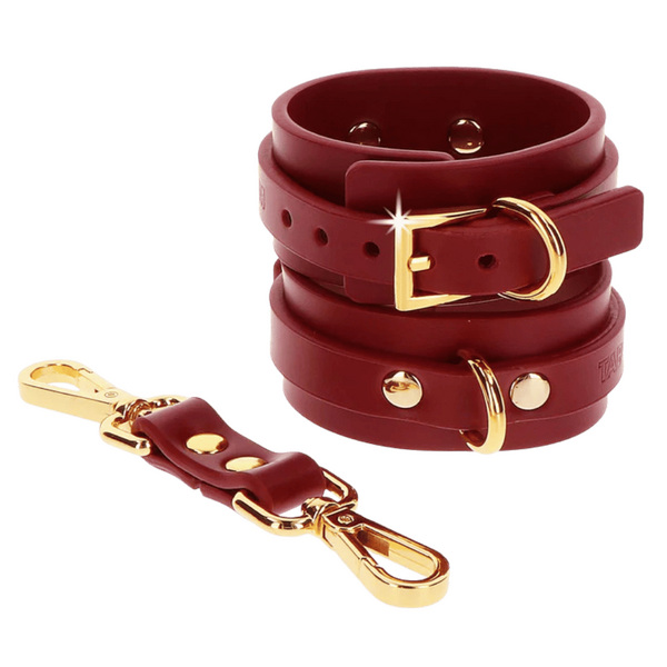 TABOOM D-Ring Collar and Wrist Cuffs Set – Fashion Accessory and BDSM Restraint > Bondage Gear > Restraints - Tophatter Daily Deals