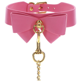 Taboom Malibu Bow Collar and Leash – Vegan Leather Bondage Accessory > Bondage Gear > Collars & Leashes - Tophatter Daily Deals