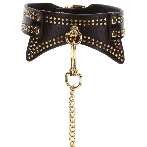 Taboom Studded Collar and Leash Set – Vegan Bondage Accessories > Bondage Gear > Collars & Leashes - Tophatter Daily Deals
