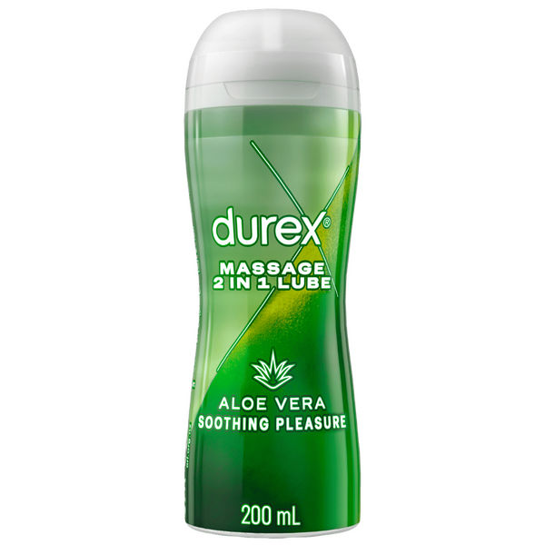 Durex Play 2in1 Aloe Vera Massage Gel – 200ml Massage Lubricant > Essentials > Massage Oil - Tophatter Daily Deals