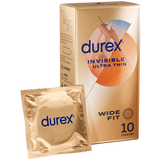 Durex Invisible Wide Fit – Extra Thin 57mm Latex Condom 10 Pack > Essentials > Condoms - Tophatter Daily Deals