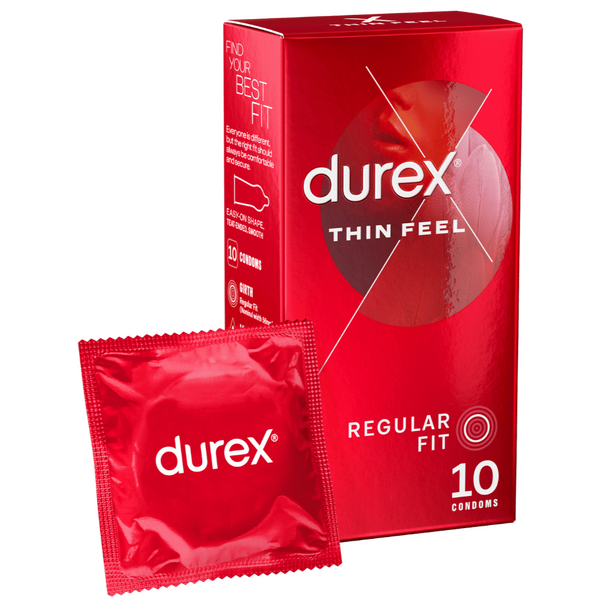 Durex Thin Feel Regular Fit Condoms – 10 Pack Thin Condoms > Essentials > Condoms - Tophatter Daily Deals