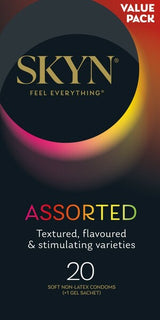Skyn Assorted Experience – Textured Flavoured 20 Pack Condoms with non-Latex Skynfeel Material > Essentials > Condoms - Tophatter Daily Deals