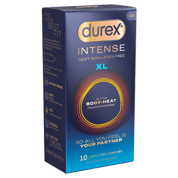 Durex Intense XL – Premium Latex-Free Condom 10 Pack > Essentials > Condoms - Tophatter Daily Deals
