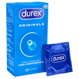 Durex Originals Easy-On Shaped Condoms – Comfortable Lubricated Latex Condoms 10 Pack > Essentials > Condoms - Tophatter Daily Deals