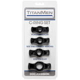 Titanmen Cock Ring Set (Black) – Stretchable Cock Rings Set > Cock Ring > Sets - Tophatter Daily Deals