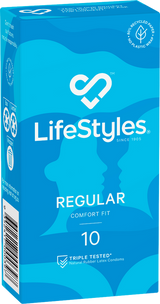 LifeStyles Regular – Easy-Fit Lubricated Latex Condoms 54mm 10 Pack > Essentials > Condoms - Tophatter Daily Deals