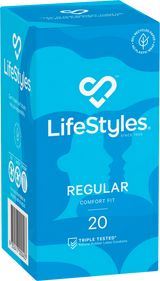 LifeStyles Regular Condoms – Protective 53mm Condom 20 Pack > Essentials > Condoms - Tophatter Daily Deals