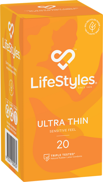LifeStyles Ultra Thin – Micro-Thin Lubricated Condoms 53mm 20 Pack > Essentials > Condoms - Tophatter Daily Deals