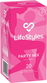 LifeStyles Party Mix – Assorted Flavoured Textured Condoms 53mm 20 Pack > Essentials > Condoms - Tophatter Daily Deals
