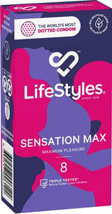 LifeStyles Sensation Max Studded Texture – Premium Lubricated Condoms 8 Pack > Essentials > Condoms - Tophatter Daily Deals