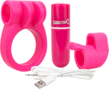 Charged Combo Kit 1 – Body-Safe Silicone Cock Ring and Fingertip Sleeve Kit > Sex Toys > Couples Toys - Tophatter Daily Deals