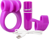 Charged Combo Kit 1 – Body-Safe Silicone Cock Ring and Fingertip Sleeve Kit > Sex Toys > Couples Toys - Tophatter Daily Deals