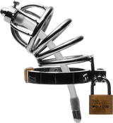 Stainless Steel Chastity Cage With Removable Silicone Urethral Plug – Penis Plug > Bondage Gear > Male Chastity - Tophatter Daily Deals