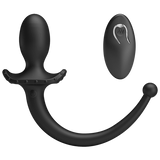Remote Control Vibrating Butt Plug Tail (Black) – App-Compatible Wearable Vibrator with 12 Modes > Anal Range > Tail Butt Plugs - Tophatter Daily Deals
