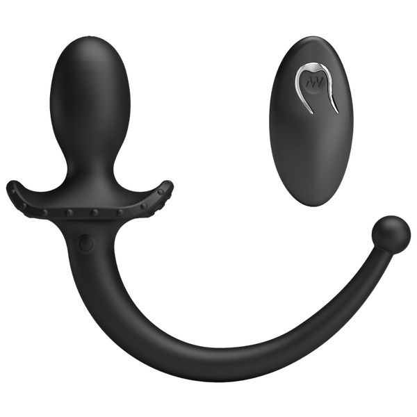 Remote Control Vibrating Butt Plug Tail (Black) – App-Compatible Wearable Vibrator with 12 Modes > Anal Range > Tail Butt Plugs - Tophatter Daily Deals