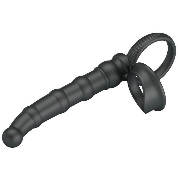 Tatum Cock Ring with Anal Probe – Silicone 10 Frequency Vibrating Cock Ring > Anal Range > Anal Probes - Tophatter Daily Deals
