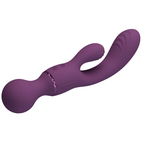 Rechargeable All Rounder – Waterproof Silicone Rabbit Vibrator with Ribbed Heads > Vibrators > Ladies > Rabbit - Tophatter Daily Deals