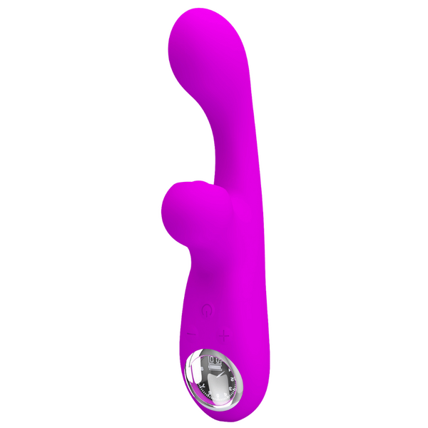 Rechargeable Skylar – Velvet Silicone Multifunction Rabbit Vibrator with Thumping and Vibration Modes > Vibrators > Ladies > Rabbit - Tophatter Daily Deals