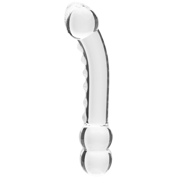 Celestial Ridge – 6.4 Inch Double-Ended Borosilicate Glass Dildo with Sculpted Ridges > Glass > Dildos - Tophatter Daily Deals