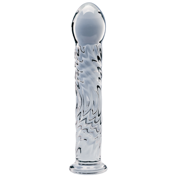 Seraphic Ripple – Handblown 6.2 Inch Textured Glass Dildo > Glass > Dildos - Tophatter Daily Deals