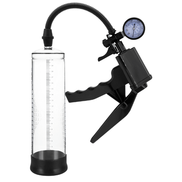 Vaczilla X10 Trigger Gauge Hand Grip – Penis Pump with Silicone Sleeve and Negative Pressure Gauge > Pumps > Penis Pumps - Tophatter Daily Deals