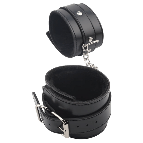 Obey Me Leather Ankle Cuffs – Adjustable Metal Hook Ankle Cuffs > Bondage Gear > Restraints - Tophatter Daily Deals