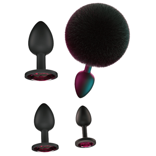 Booty Fantasy 4 Piece Diamond Butt Plug Collection – Luxury Butt Plug Set > Anal Range > Butt Plug Kits - Tophatter Daily Deals