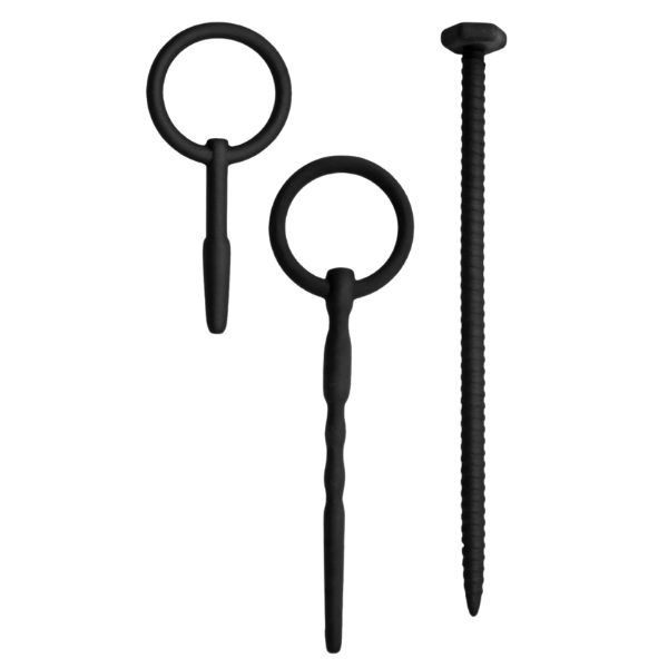 Silicone Urethral Sounding Kit (Black) – Body-Safe 6 to 8 Inch Urethral Sounds > Sex Toys For Men > Sounding Rods - Tophatter Daily Deals