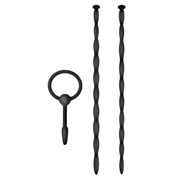 Silicone Urethal Sounding Kit - Twist (Black) > Sex Toys For Men > Sounding Rods - Tophatter Daily Deals